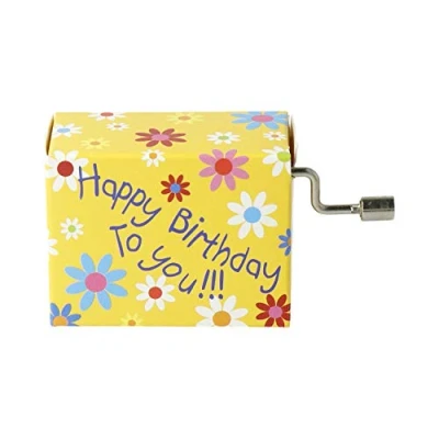 Abbildung von mugesh Spieluhr Happy Birthday to You Blüten Schönes Geschenk für Musiker