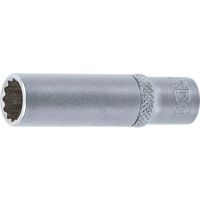 Abbildung von BGS 10709 Steckschlüssel Einsatz Zwölfkant, tief 6,3 mm (1/4&quot;) SW 9 CV Stahl Stecknuss Nuss
