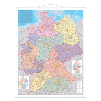 Abbildung von FRANKEN Kartentafel Deutschland, 1:760000, beschreibbar, trocken abwischbar, mit Metallleisten, rollbar, zur Wandbefestigung, 97 x 137 cm, KAM400
