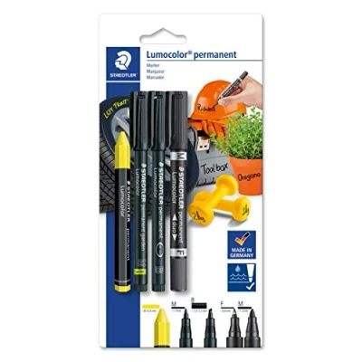 Abbildung von Staedtler Schreibgeräteset Lumocolor permanent VE= 4 Stifte sortiert