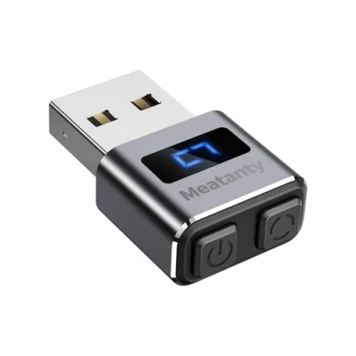 Abbildung von meatanty Winzige Maus aus Metall, USB Mausbewegungsgerät, nicht erkennbar, automatischer Wiggler mit Bildschirm, 3 Modi, Mini Shaker, Giggler, Toggler, Jonglierer, hält Computer,