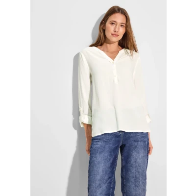 Abbildung von Cecil MIT TURN UP Bluse, Damen, Größe: Medium, Weiß