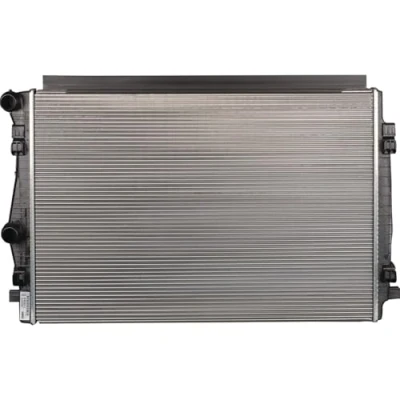 Abbildung von VALEO 735559 Kühler, Motorkühlung Aluminium 650 448 24 Kühlrippen mechanisch gefügt AUDI: Q3, VOLKSWAGEN: Tiguan II, SEAT: Leon III SC
