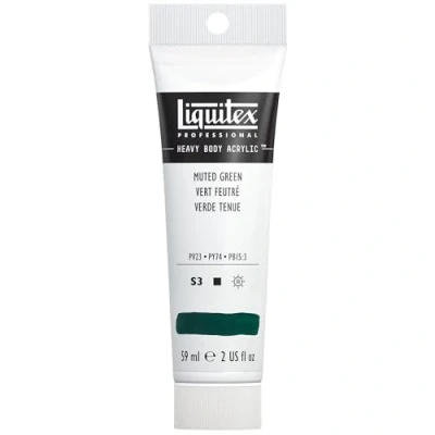 Abbildung von Liquitex 1040501 Professional Heavy Body Acrylfarbe in Künstlerqualität mit ausgezeichneter Lichtechtheit buttriger Konsistenz, 59ml Tube gedämpftes Grün