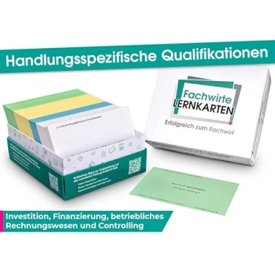Abbildung von Handlungsspezifische Qualifikationen Lernkarten Investition, Finanzierung, betriebliches Rechnungswesen &amp; Controlling: Prüfungsvorbereitung für Wirtschaftsfachwirte