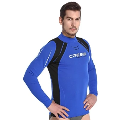 Abbildung von Cressi Herren Vest Man Long Sl Thermo Rash Guard Protection Ärmel Lange, Blau, S/2 (48)