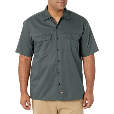 Abbildung von Dickies Herren Kurzärmliges Arbeitshemd, groß und hoch Button Down Shirt, Lincoln Green, 4XL