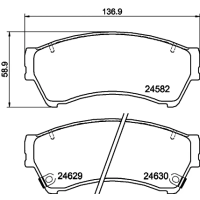 Abbildung von HELLA 8DB 355 013 761 Bremsbelagsatz mit akustischer Verschleißwarnung MAZDA: 6 Sport, Sport Kombi, Limousine