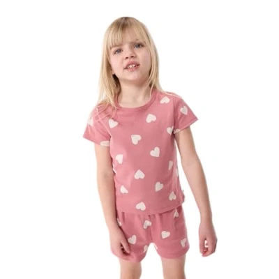 Abbildung von Petit Bateau Mädchen A0D1H Pyjacourt, Rosa/Weiß, 8 Jahre