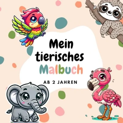 Abbildung von Mein tierisches Malbuch ab 2 Jahren: 50 Motive zum Kritzeln und Entdecken