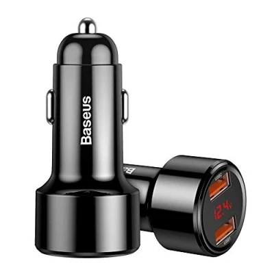 Abbildung von Baseus CCMLC20A 01 KFZ Ladekabel für Handys QC 3.0 schwarz