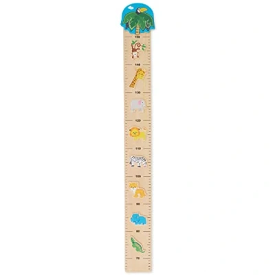 Abbildung von Bieco Messlatte Holz Kinder Zoo Skala 0,65 1,5m Kind Wand Dekoration Massband Meter Mädchen &amp; Junge