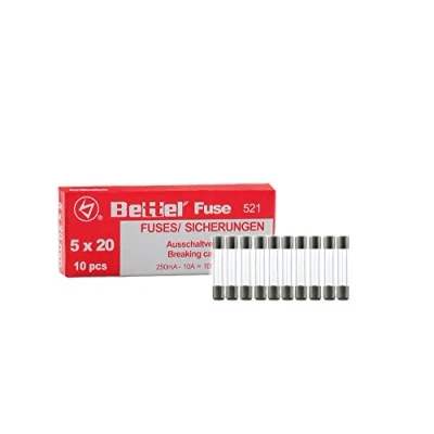 Abbildung von Sicherung 2,5A flink 5x20mm 250V TYP 521 10er Päckchen Feinsicherung Glassicherung G