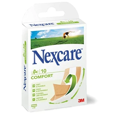 Abbildung von Nexcare Ultra Stretch Comfort Flexible Band Pflaster, 6 cm x 10 cm, 10/Packung