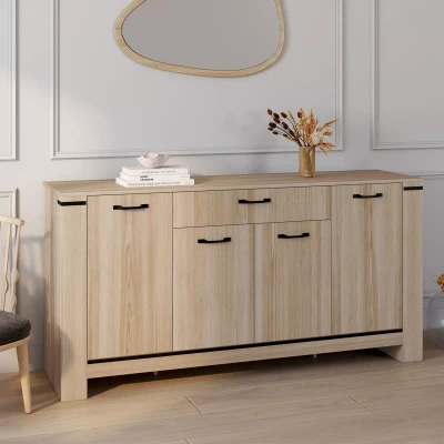 Abbildung von IDMarket Sideboard, 160 m, Idaho, 4 Türen, mit Schublade, modernes Design