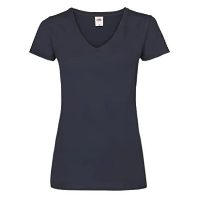 Abbildung von Fruit of The Loom Damen Lady Fit Valueweight V Neck T 61 398 0 Deep Navy XXL
