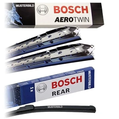 Abbildung von Set Bosch Wischer Wischerblatt Wischerblätter Scheibenwischer Scheibenwischerblätter Aerotwin A034S + Heckwischer Heckwischerblatt Heckscheibenwischer A330H