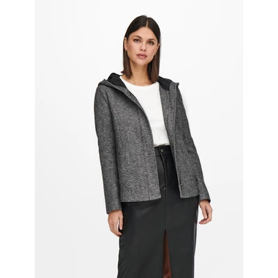 Abbildung von ONLY Onlnewsedona Light Short Jacket Übergangsjacke, Damen, Größe: Large, Dark grey melange