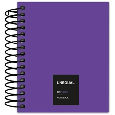 Abbildung von Grafoplás 88556035 Notizbuch mit Spiralbindung, A7, kariert, 100 Blatt, 70 g, Violett, Unequal Fluor