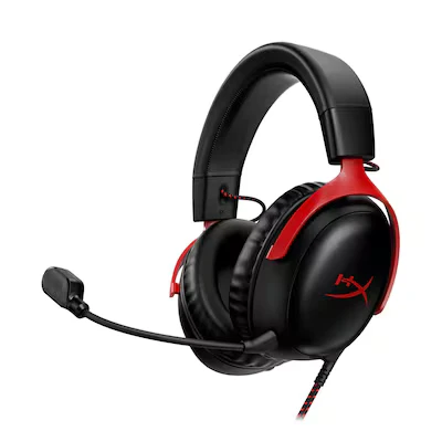 Abbildung von HyperX Cloud III Wired Gaming Headset Schwarz/Rot (PC, PS5, Xbox Series X/S)