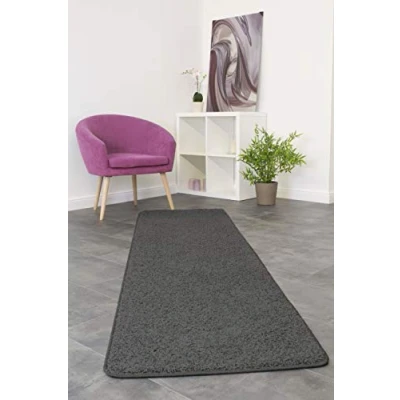 Abbildung von misento Shaggy Hochflor Teppich für Wohnzimmer Langflor, schadstoff geprüft 100 % Polypropylen, aqua 133 x 190 cm