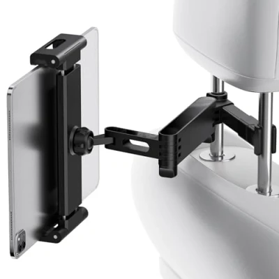 Abbildung von GlasFlength Tablet Halterung Auto, 360 Drehbar KFZ Halter Kopfstütze Ausziehbare Holder Car für 14 26CM Geräte Universal Kopfstützenhalter iPad, Smartphone, Switch