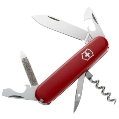 Abbildung von Victorinox Schweizer Taschenmesser, Sportsman, Multitool, Swiss Army Knife mit 13 Funktionen, Klinge, Dosenöffner, Schraubendreher
