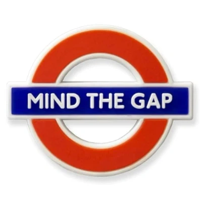 Abbildung von GWC London Underground Mind The Gap Kühlschrankmagnet aus Gummi
