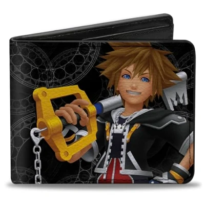 Abbildung von Buckle Down Herren Bifold Kingdom Hearts Ii Bi Fold Geldbörse, Mehrfarbig, 4,0 x 3,5 US