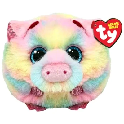 Abbildung von Ty Schweinasso Schwein Beanie Ball 7cm Quetschbare Baby Weiche Pluschtiere Sammelbares Kuscheliges Stofftier