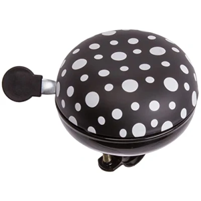 Abbildung von Fahrradklingel Ding Dong M Wave Ø80mm Black With White Fluorescent Dots