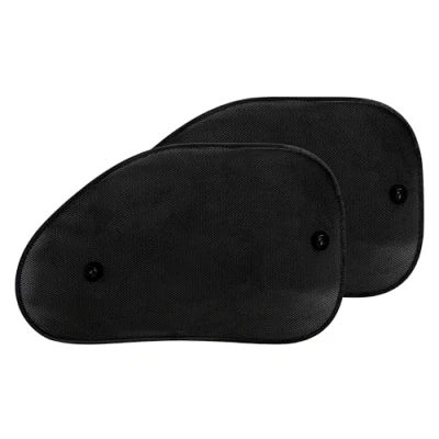 Abbildung von +PWR Car Parts 2 Autosonnenschutzblenden Dreilagig, schwarz, mikroperforiert, faltbar, 65 x 38 cm. Schützt den Fahrzeuginnenraum vor Sonneneinstrahlung. 100% hochwertiges Polyester.
