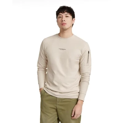 Abbildung von G Star Tweeter Langarmshirt, Herren, Größe: XXL, Whitebait