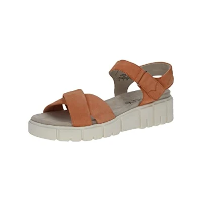Abbildung von CAPRICE Damen Sandalen mit Keilabsatz aus Leder Wedges, Orange (Orange Suede), 40 EU