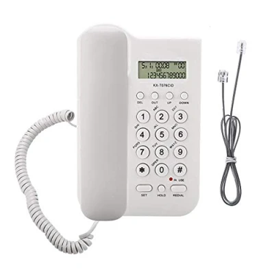 Abbildung von Zerone Festnetztelefon, Wand Befestigtes Schnurgebundenes Telefon mit Anrufer ID für Home Office(Weiß)