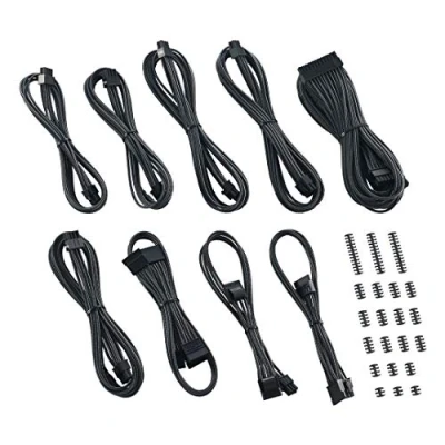 Abbildung von CableMod Classic ModMesh Kabelsatz der C Serie Corsair AXi, HXi und RM Carbon