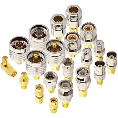 Abbildung von YILIANDUO 20 Typ Set RF Koax Adapter Kit Universal SMA auf SMA/BNC/N Typ/F Typ/UHF Srecker Buchse für Wireless LAN Geräte Koaxialkabel Wi Fi Radios Externe Antenne mit Versiegelnde Verpackung
