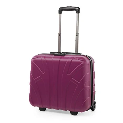 Abbildung von SUITLINE Pilotentrolley Hartschale, Business Trolley, Kabinengepäck, Handgepäck Pilotenkoffer, Bordcase, Bordgepäck, TSA, ABS, 2 Rollen, Silber