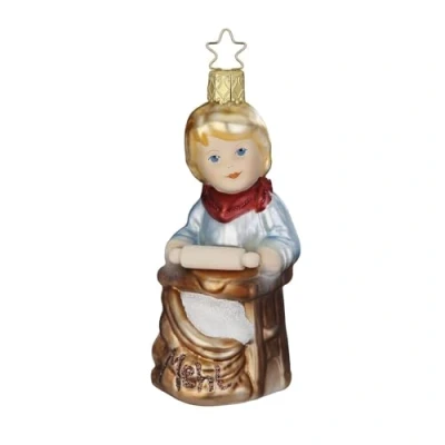 Abbildung von Inge Glas Christbaumschmuck, Weihnachtsbaumschmuck Der Bäcker hat gerufen Farbe: Mehrfarbig Höhe 11 cm