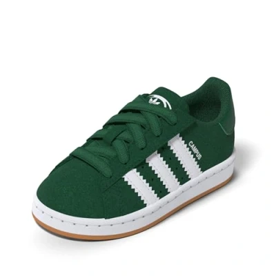 Abbildung von adidas Originals Campus Lauflernschuh Dark green cloud white gum für Kinder, Größe: 19, Schuhe