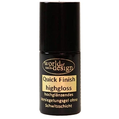 Abbildung von World of Nails Design UV Nagellack LED/UV Quick Finish Versiegelungsgel ohne Schwitzschicht Pinselflasche,