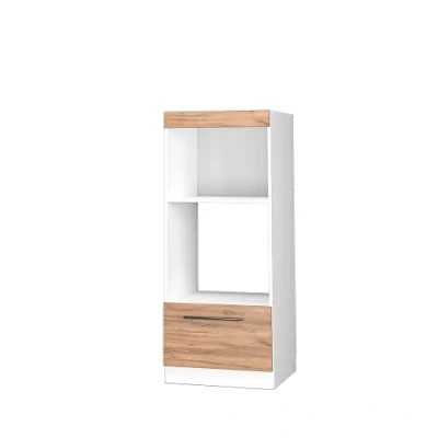 Abbildung von Vicco Mikrowellenschrank Fame Line, Goldkraft Eiche/Weiß, 60 cm offen