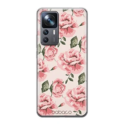 Abbildung von Babaco ERT Group Handyhülle für Xiaomi 12T Original und offiziell Lizenziertes Muster Flowers 013 optimal an die Form des Handy angepasst, hülle aus TPU