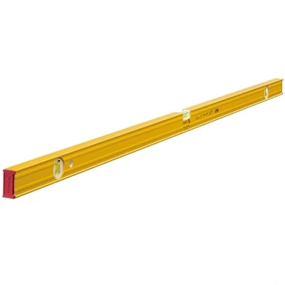 Abbildung von STABILA Wasserwaage Type 80 AS 2, 150 cm, verstärktes Alu Profil, 1 Horizontal Libelle, 2 Vertikal Libellen, integrierte Rutsch Stopper, Made in Germany