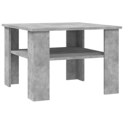 Abbildung von vidaXL Couchtisch 1 Ablagefach Beistelltisch Wohnzimmertisch Kaffeetisch Sofatisch Tisch Teetisch Telefontisch Betongrau 60x60x42cm Holzwerkstoff