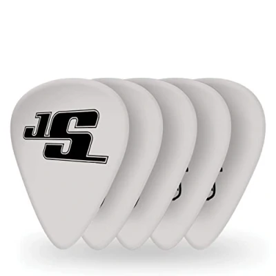 Abbildung von Planet Waves 1CWH6 10JS Joe Satriani Signature Celluloid Pick Collection Motiv Black on White mit 10 Picks in Heavy