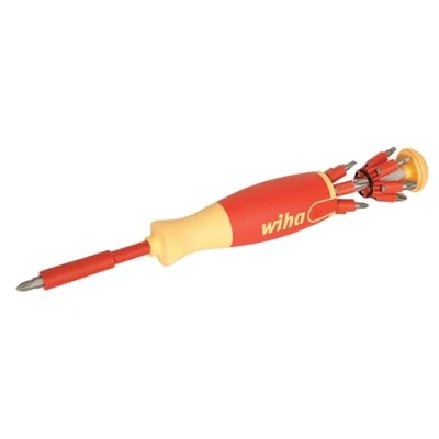 Abbildung von Wiha 38050 14 teiliges isoliertes Pop Up Bithalter Set Schlitz, Phillips, Vierkant, Pozidriv