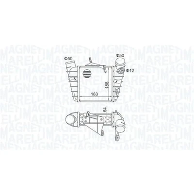 Abbildung von MAGNETI MARELLI 351319204750 Ladeluftkühler SEAT: Ibiza 3 Schrägheck, SKODA: Fabia 1 Combi, 2 Roomster