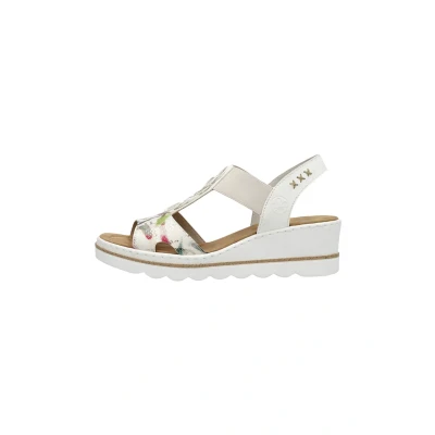 Abbildung von Rieker À Elastiques Keilsandalette, Damen, Größe: 39, Multicolor Schuhe