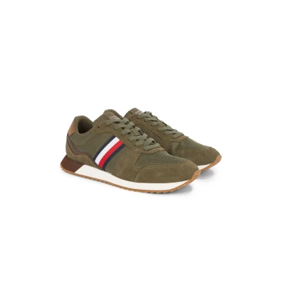 Abbildung von Tommy Hilfiger RUNNER EVO MIX BLOCK Sneaker, Freizeitschuh, Halbschuh, Schnürschuh mit Streifen in Farben